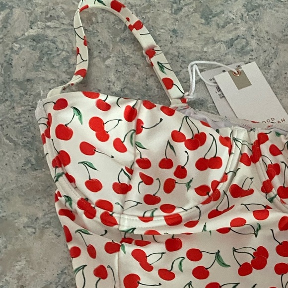 Good American Cherry Print One-Piece Swimsuit - Picture 6 of 6